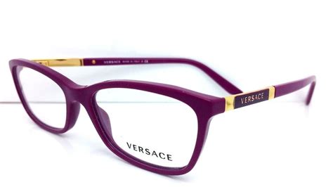 Vtg Versace Woman's Eyeglasses Frames Gold/Purple MOD 